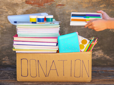 School stationary donation